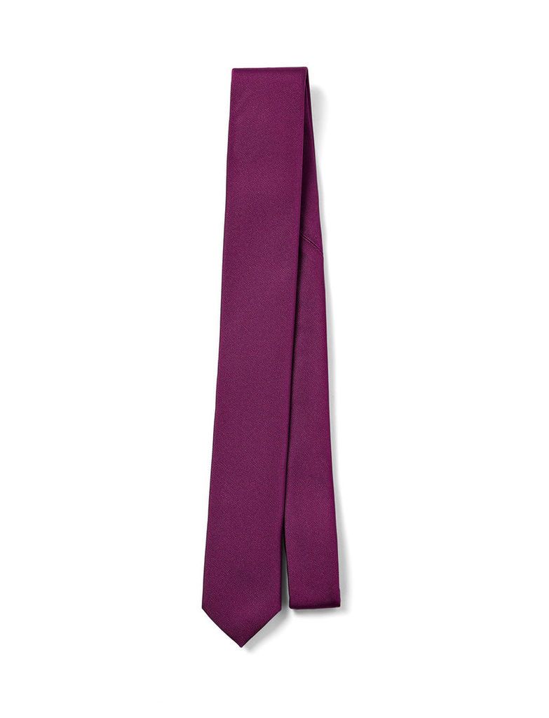 Ribbed Silk Tie in Oxblood