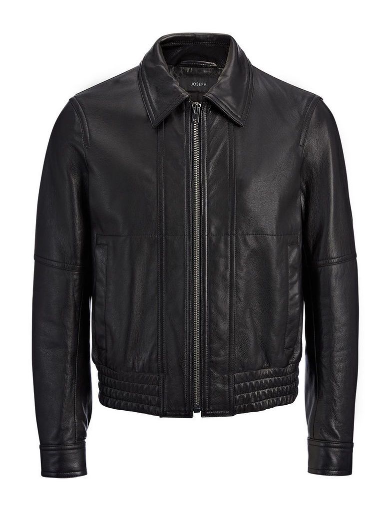 Vintage Leather Benham Jacket in Black