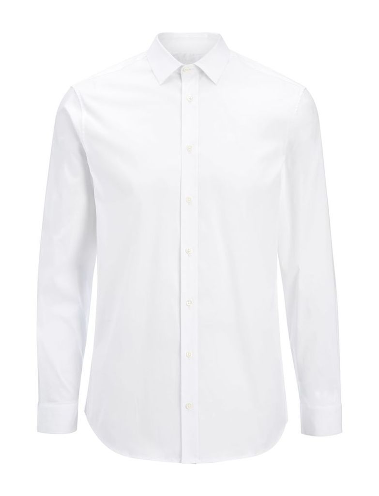 Poplin Stretch Jim Shirt in White