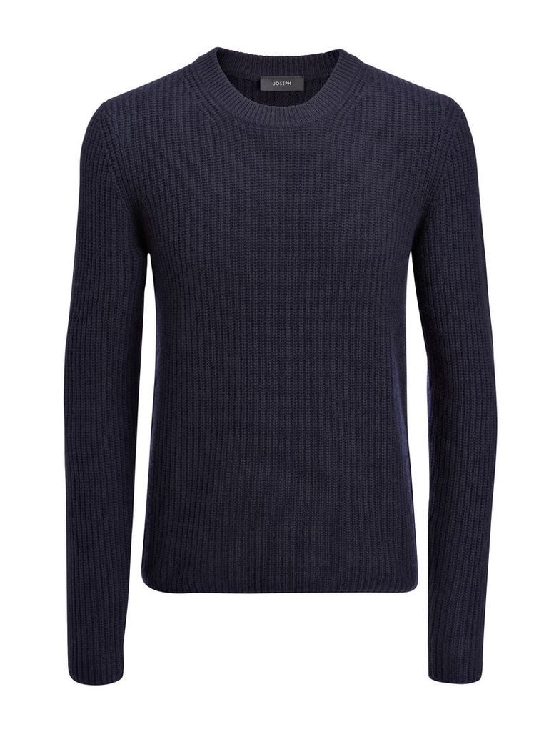 Military Cashmere Sweater in Navy