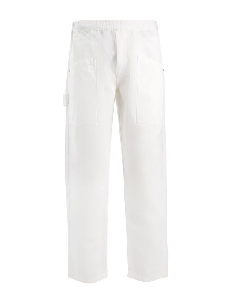 Linen Cotton Angus Trouser in White