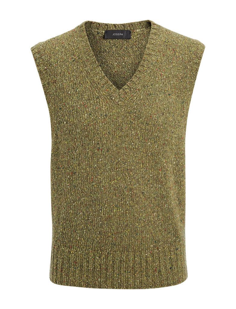 Shetland Knit V Neck Sleeveless Sweater