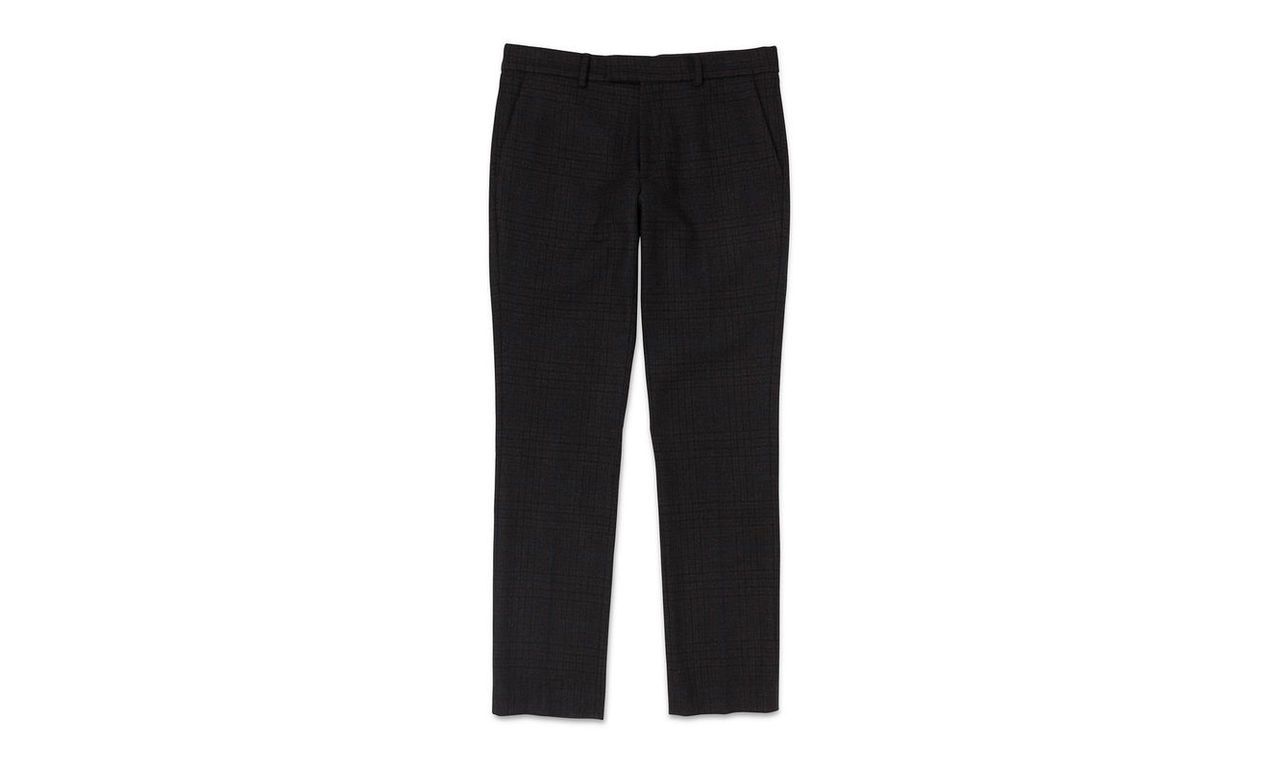 Slim-Fit Checked Trousers