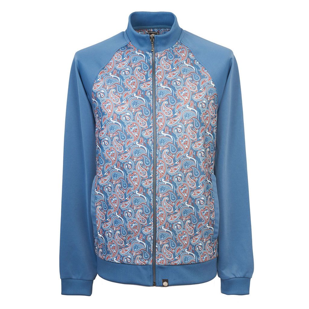 Pretty Green Men's Camley Paisley Track Top - Blue - S
