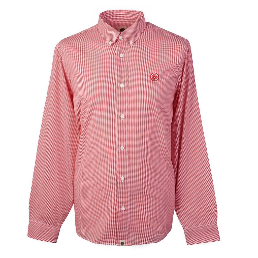 Pretty Green Men's Classic Fit Gingham Shirt - Red - M