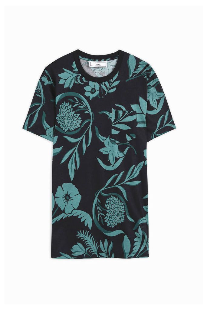 Ami Alexandre Mattiussi Men`s Floral Jersey T-shirt Boutique1