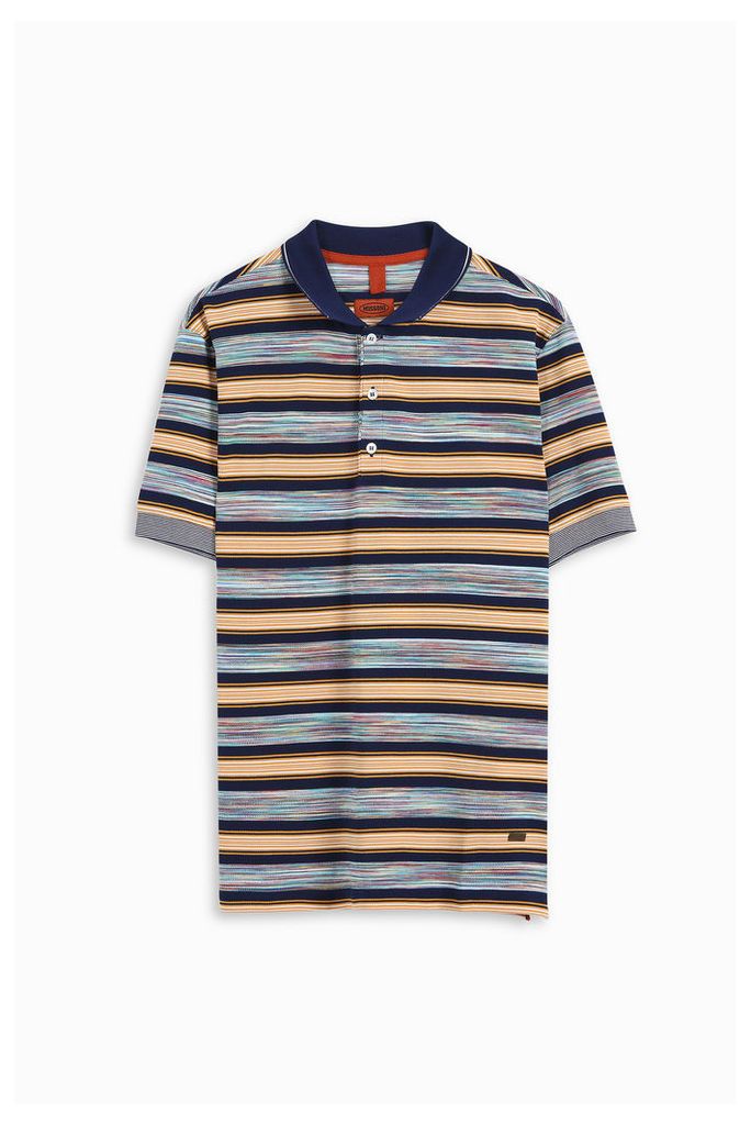 Missoni Men`s Wide Block Space Dye Polo Shirt Boutique1