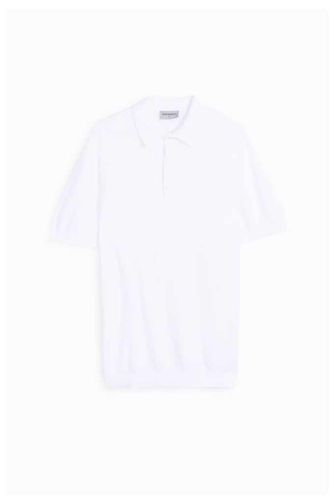 John Smedley Men`s Pique Knit Polo Shirt Boutique1