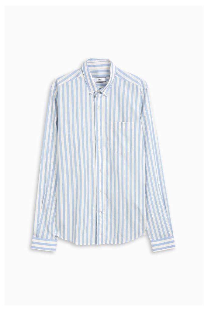 Ami Alexandre Mattiussi Men`s Striped Button Down Shirt Boutique1