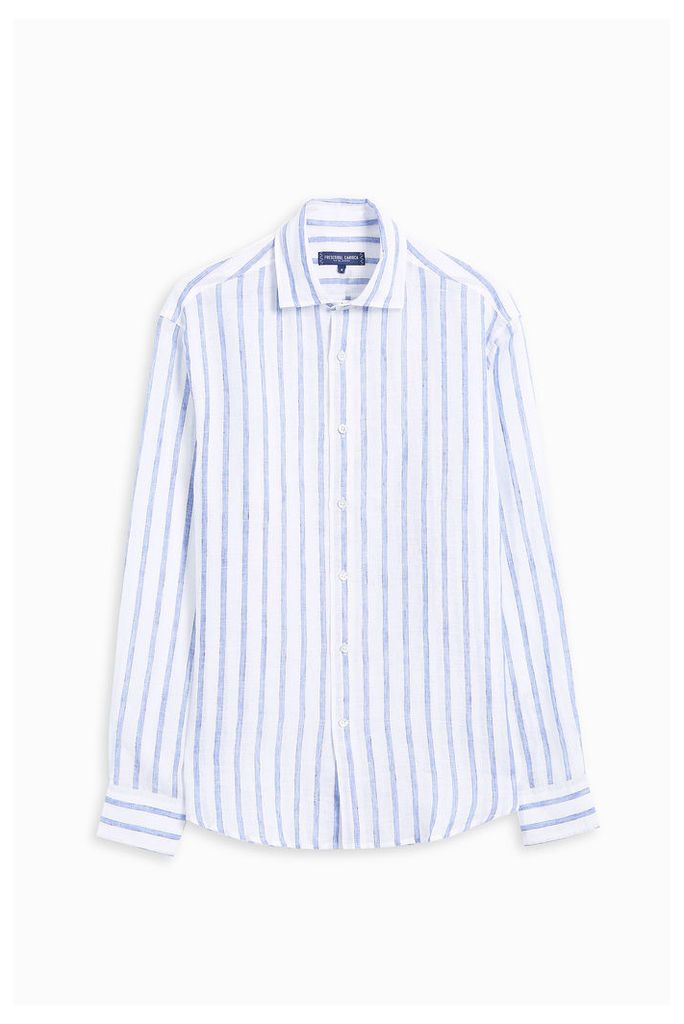 Frescobol Carioca Men`s Regular Fit Striped Shirt Boutique1