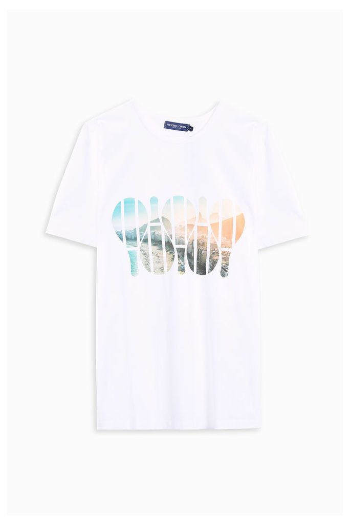 Frescobol Carioca Men`s Landscape Bat Print T-shirt Boutique1