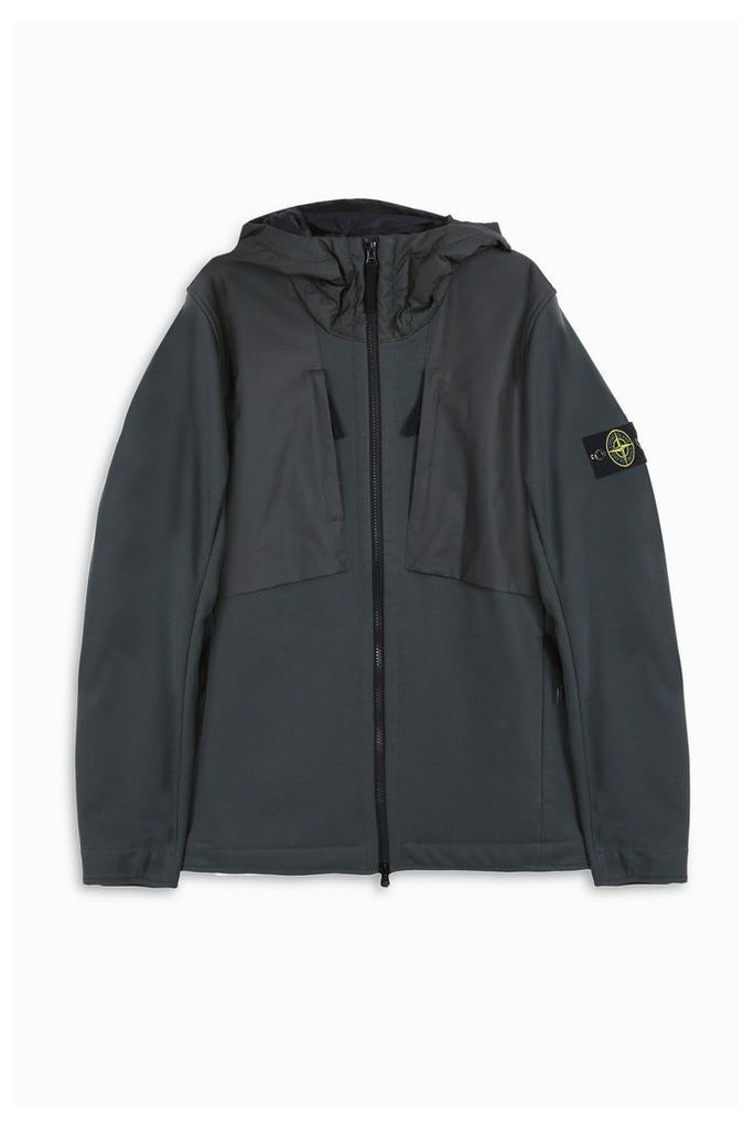 Stone Island Men`s Terry Soft Shell Hooded Jacket Boutique1