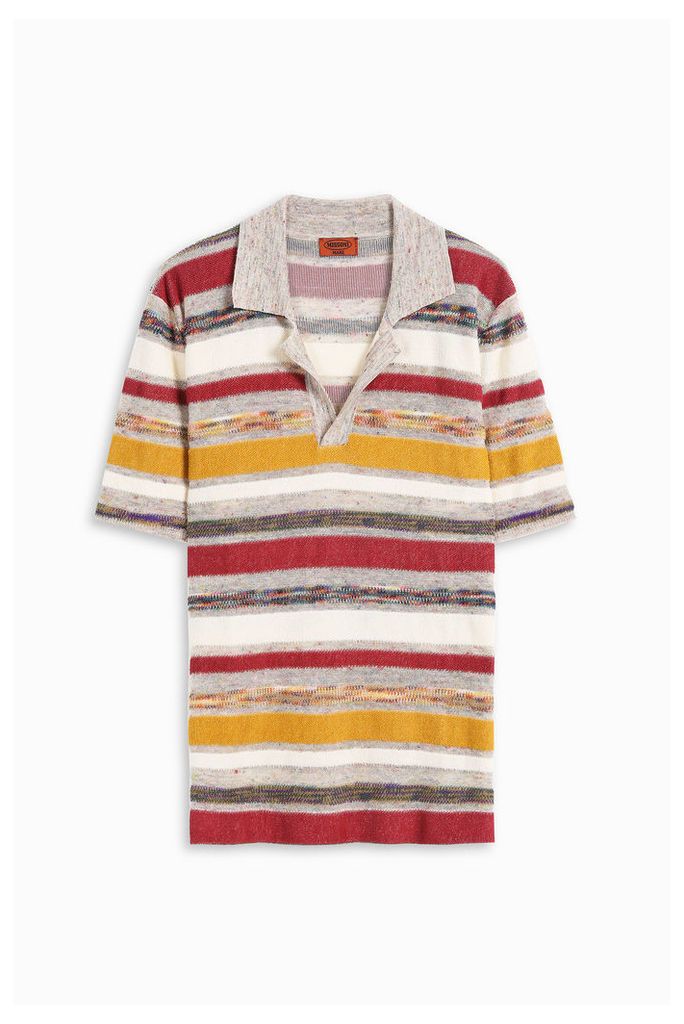Missoni Men`s Towelling Stripe Polo Shirt Boutique1
