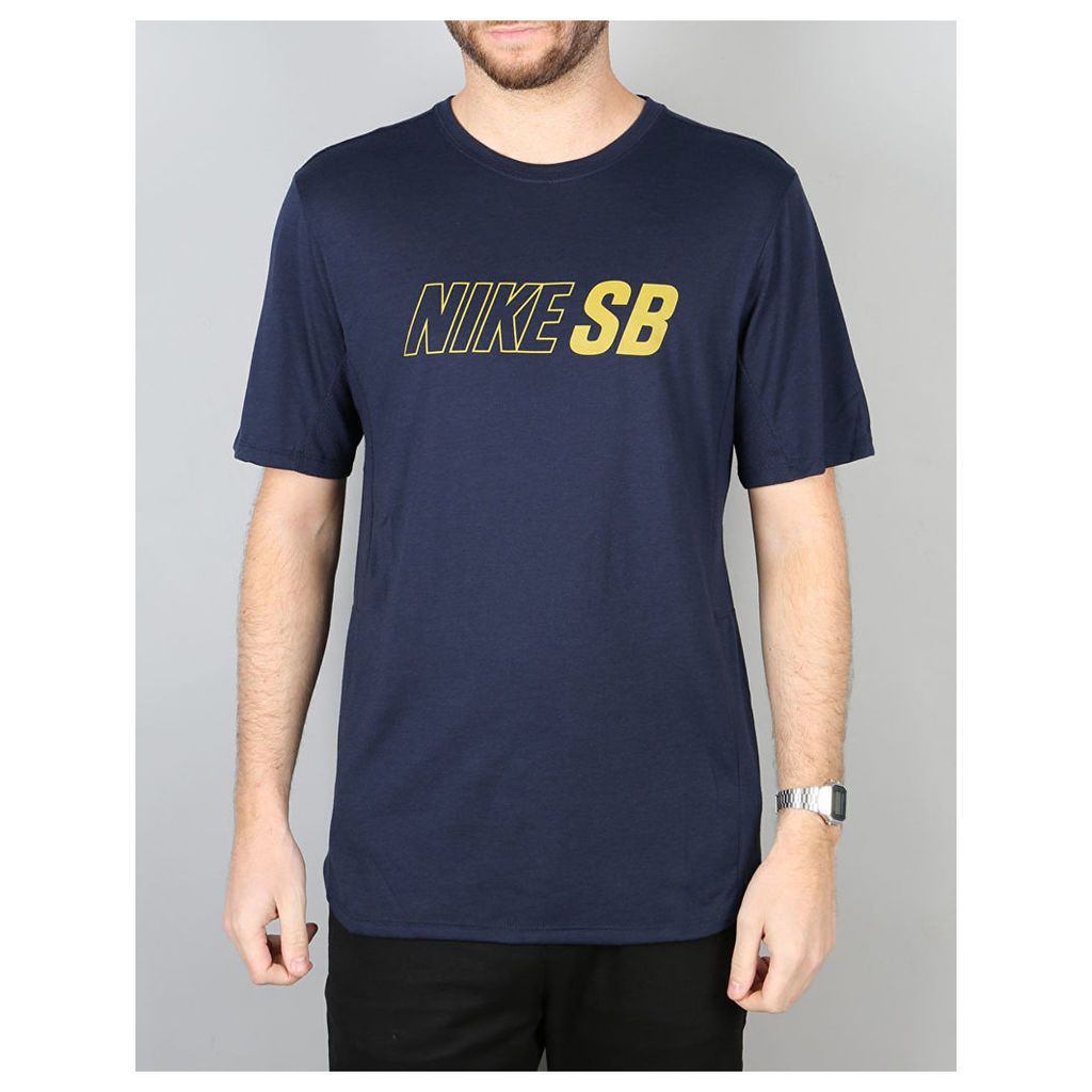 Nike SB Skyline Cool T-Shirt - Obsidian/Obsidian/Peat Moss (M)