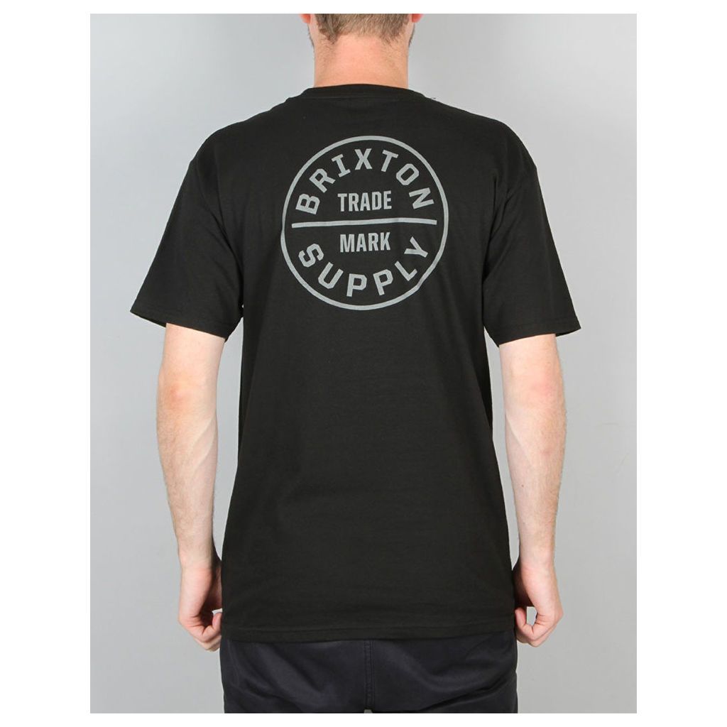 Brixton Oath S/S T-Shirt - Black/Grey (S)