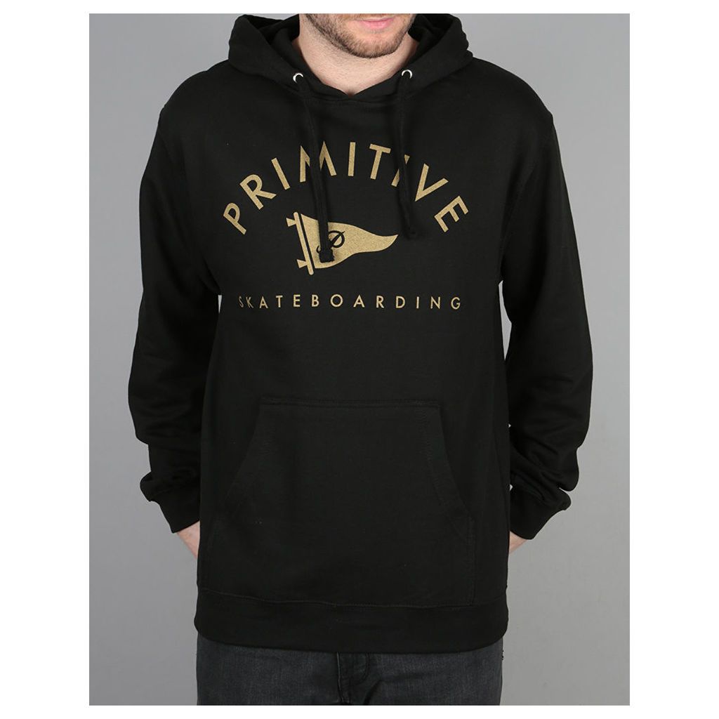 Primitive Arch Pennant Pullover Hoodie - Black (L)
