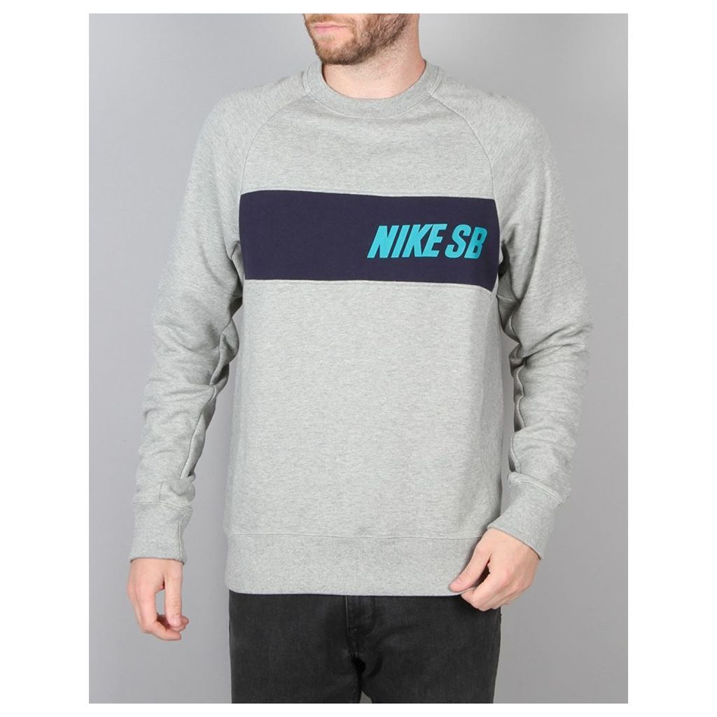 Nike SB Everett Graphic Crew Top Sweatshirt - Dk Gry/Heather/Obsdn/Rio (S)