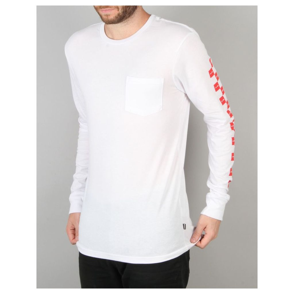 HUF x Chocolate Checkered L/S T-Shirt - White (XL)