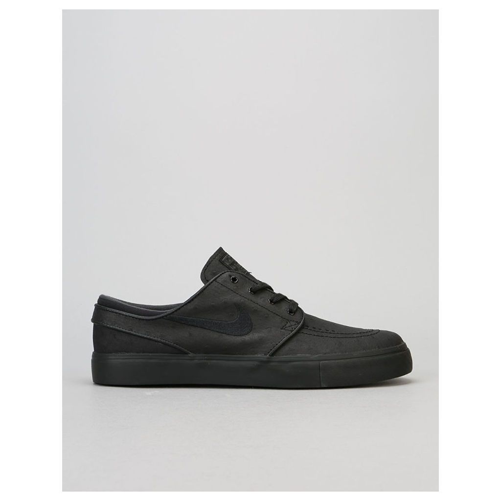 Nike SB Zoom Stefan Janoski Leather Skate Shoes - Black/Anthracite (UK 4)