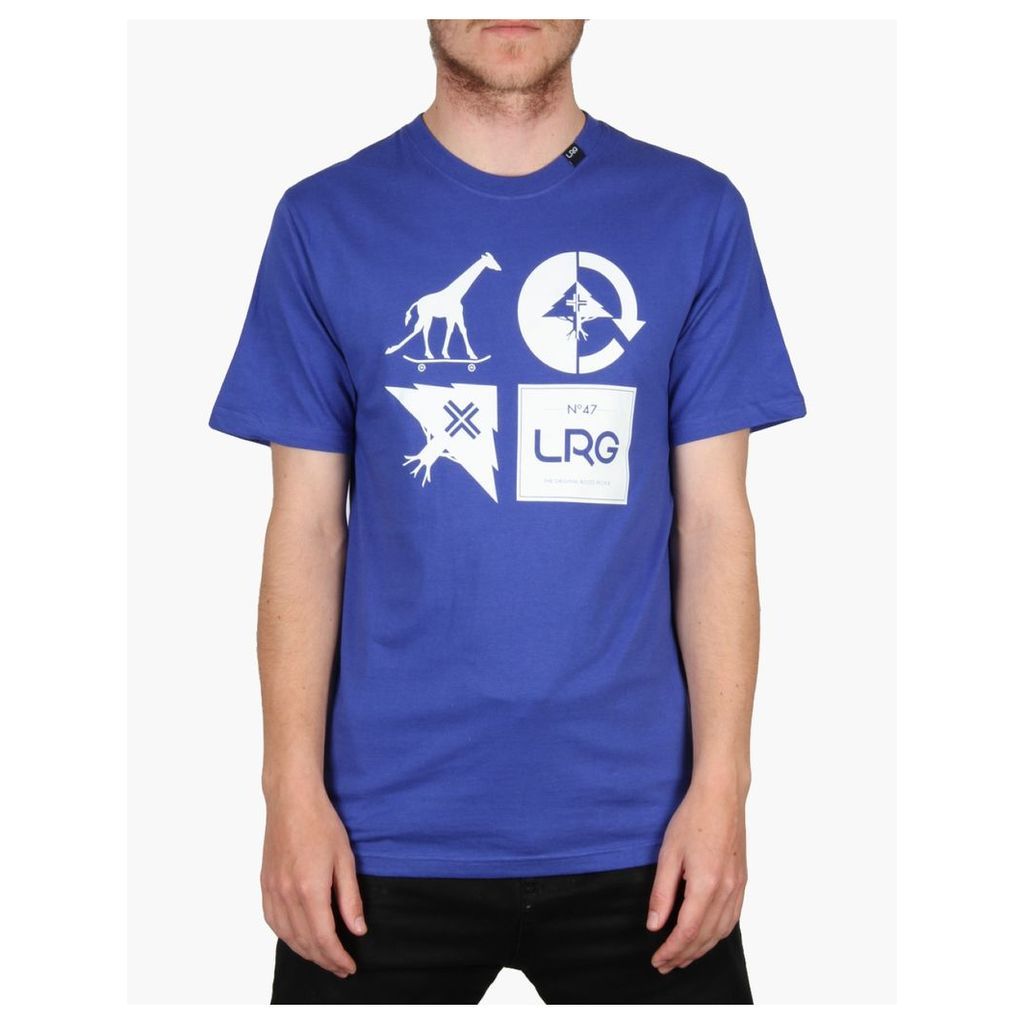 LRG Logo Mash Up T-Shirt - Deep Cobalt (M)