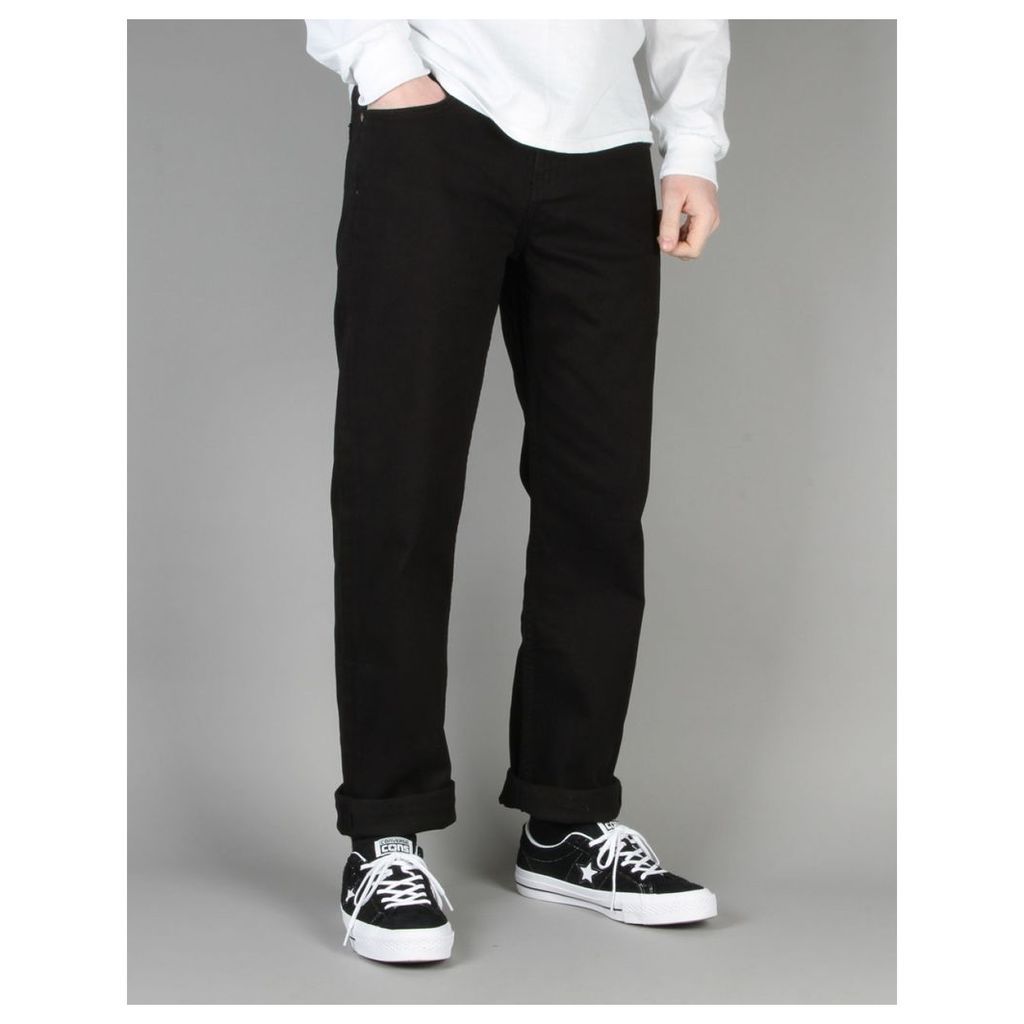 Route One Relaxed Denim Jeans - Flat Black (30)