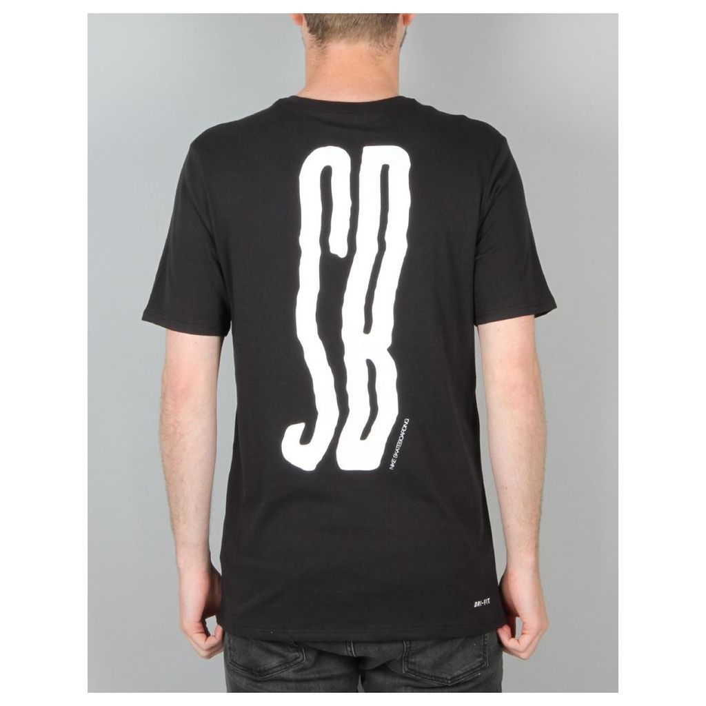 Nike SB Wave T-Shirt - Black/Black/White (S)