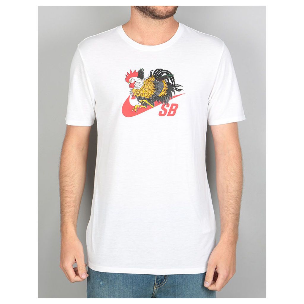 Nike SB Rooster Dry T-Shirt - White (S)