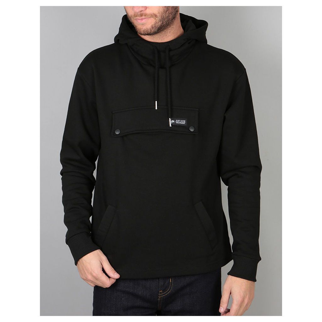 Hype Boxy Pullover Hoodie - Black (S)