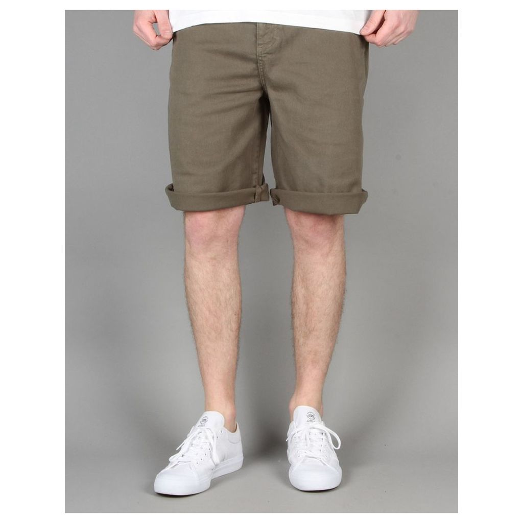 Route One Classic Fit Chino Shorts - Olive (36)