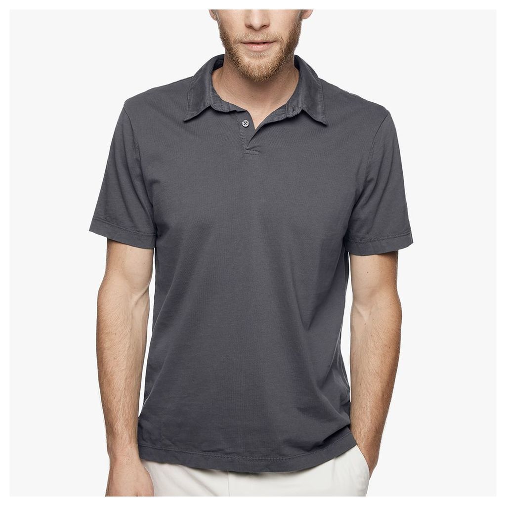 SUEDED JERSEY POLO