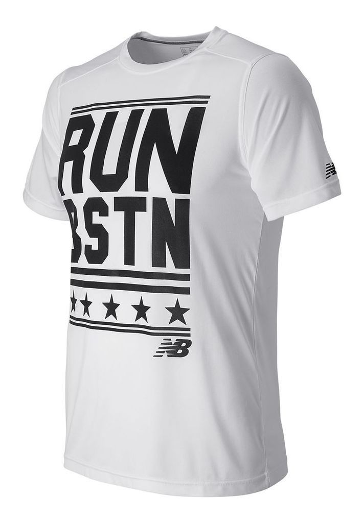 New Balance SS Graphic Heather Tech Tee Men's Apparel Outlet MT61091WT