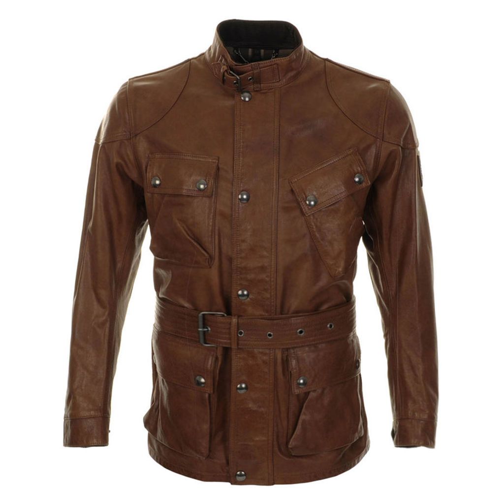 Belstaff Panther Leather Jacket Cognac Tan