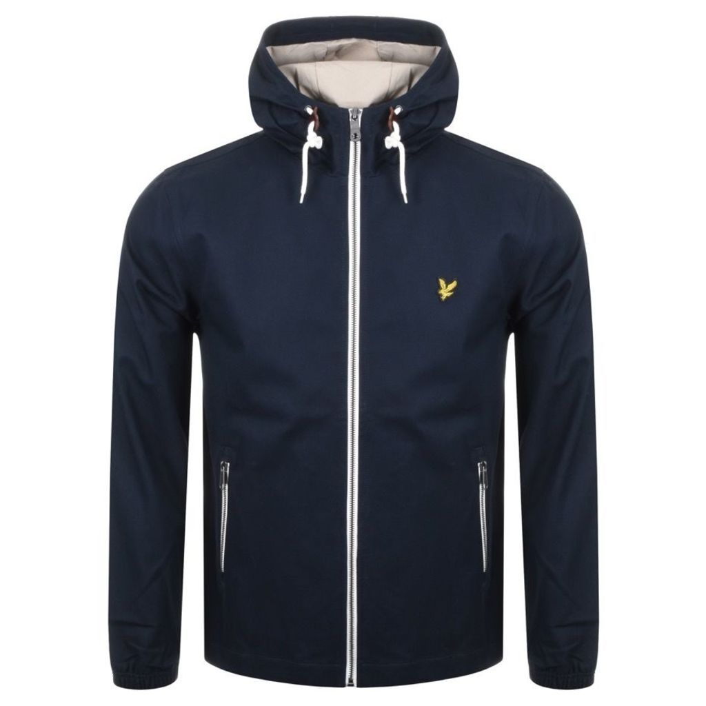 Lyle And Scott Full Zip Hooded Twill Jacket Navy
