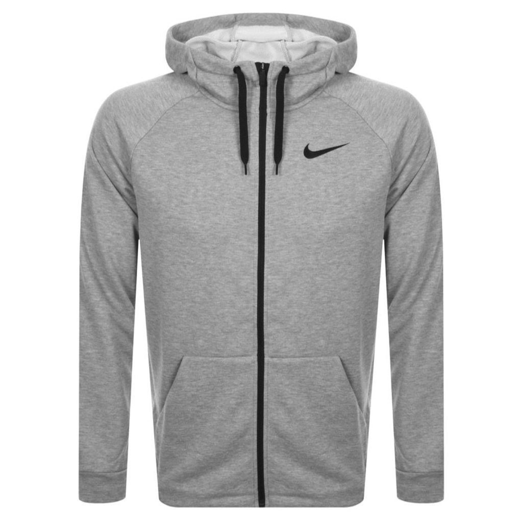 Nike Training Full Zip Logo Hoodie Grey