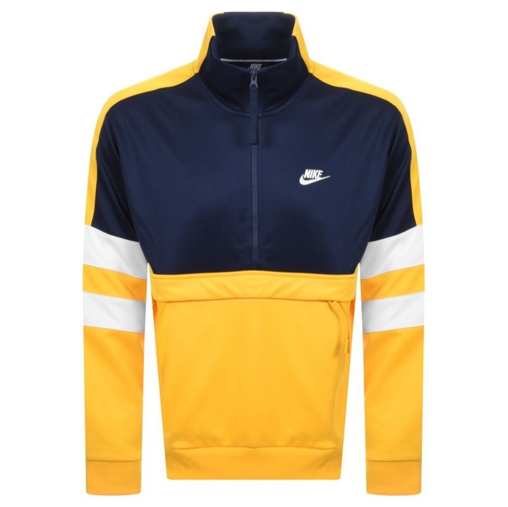 Nike Half Zip Track Sweatshirt Yellow