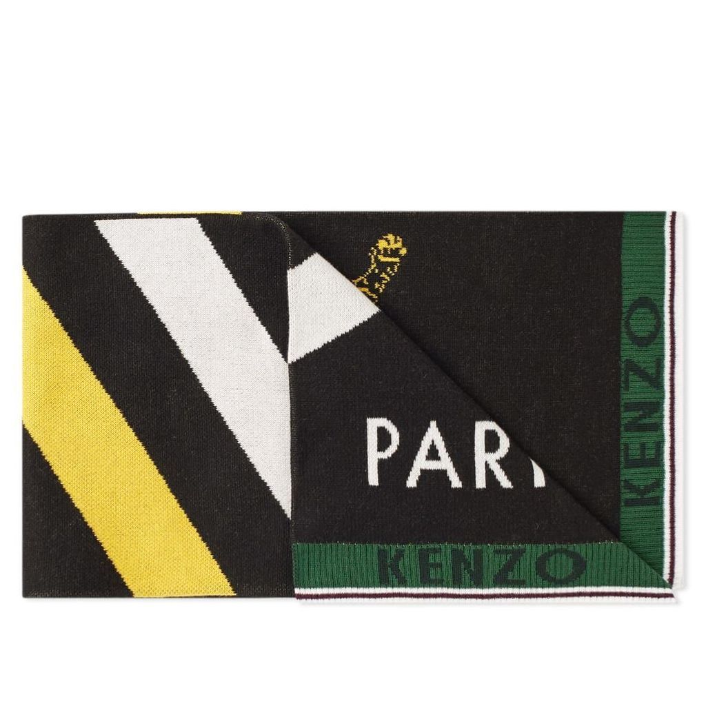 Kenzo Football Scarf Black, White & Yellow
