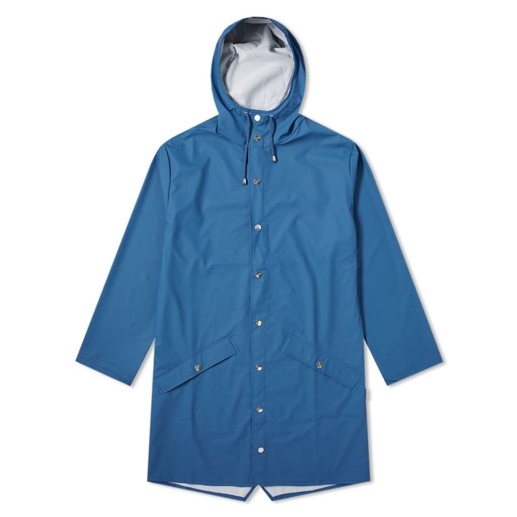 Rains Long Jacket Faded Blue