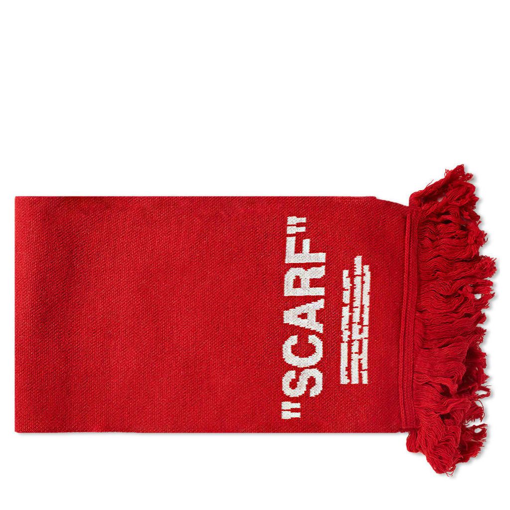 Off-White Quote Scarf Red & White