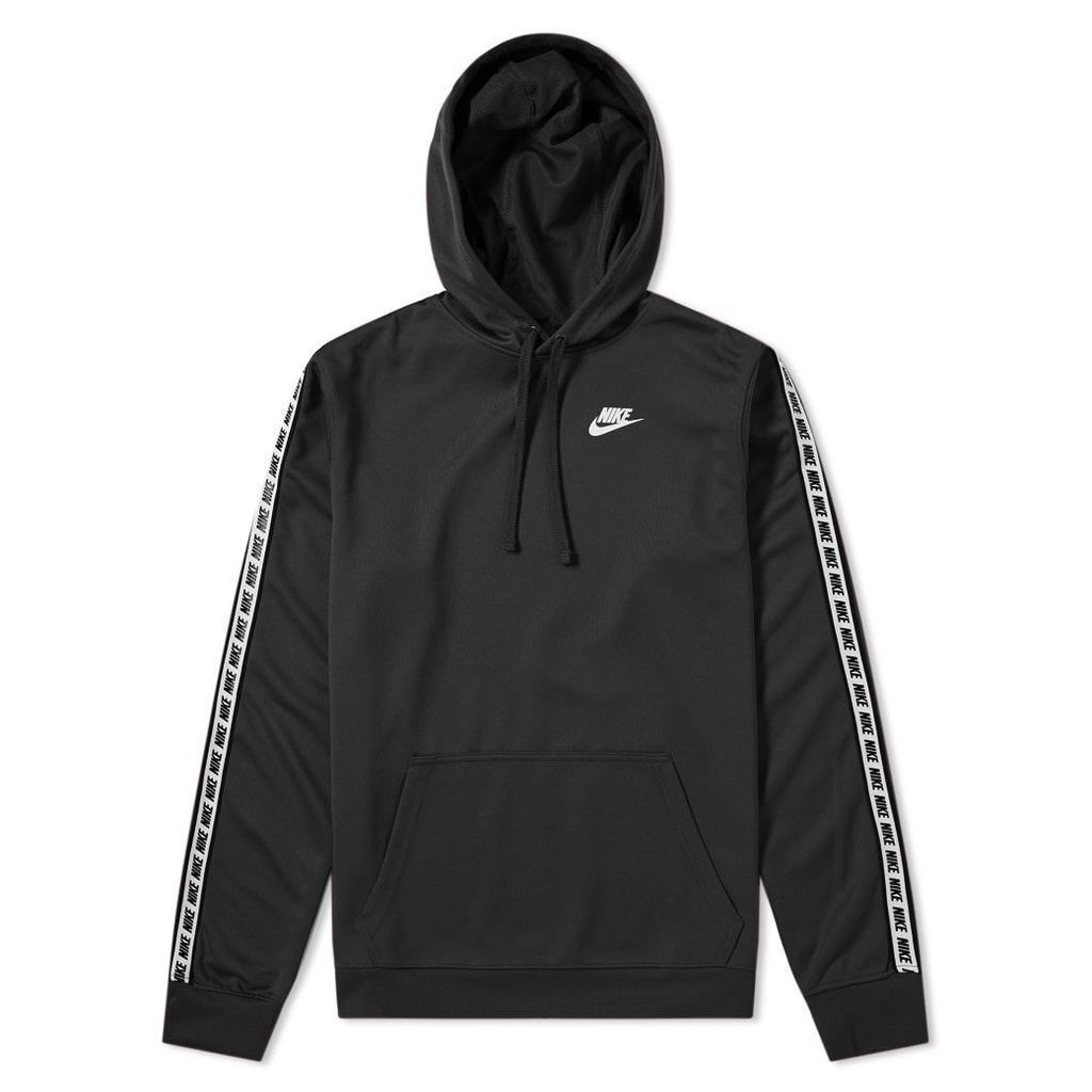 Nike Repeat Poly Pullover Hoody Black & White
