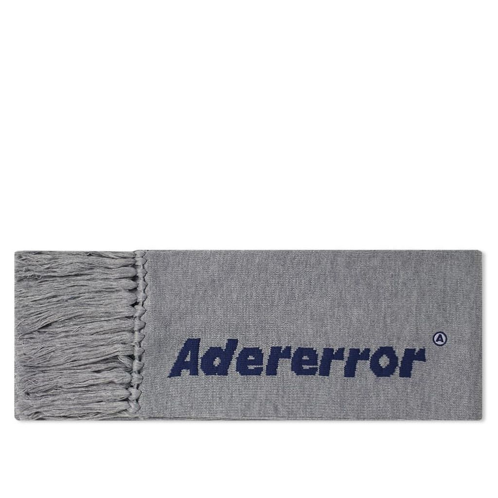 ADER error Fringe Text Logo Scarf Grey