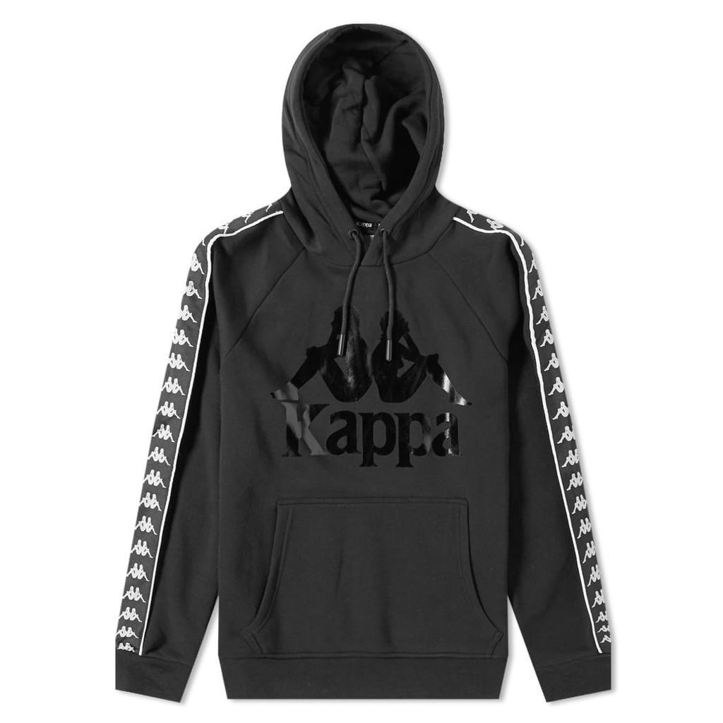 Kappa Authentic Hurtado Logo Hoody Black & White