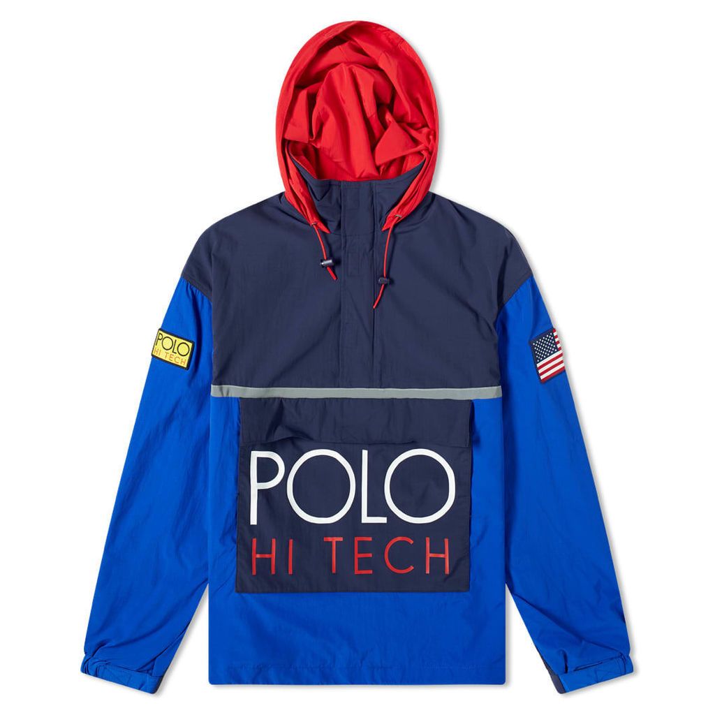 Polo Ralph Lauren Hi-Tech Colour Block Pullover Jacket Bright Royal & Newport Navy