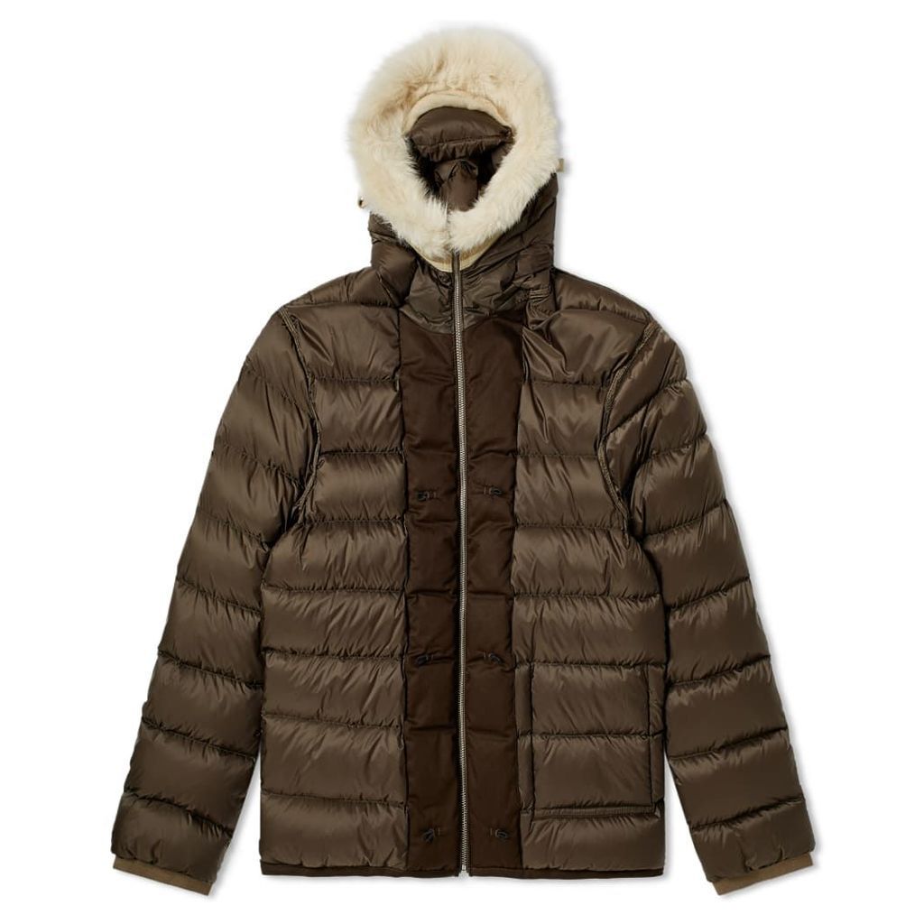 Ten C Shearling Hooded Down Liner Olive