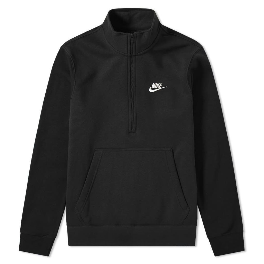 Nike Club Half Zip Sweat Black & White