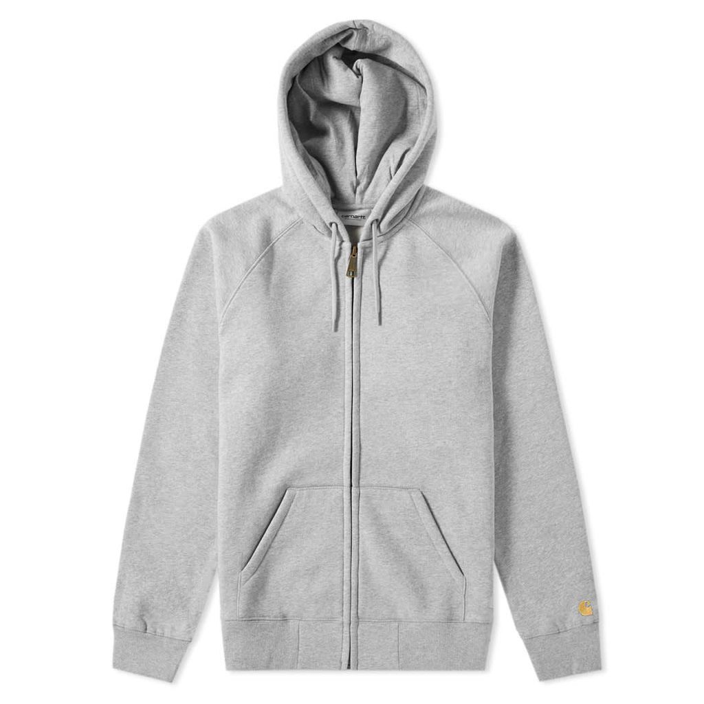 Carhartt Hooded Chase Jacket Grey Heather & Gold