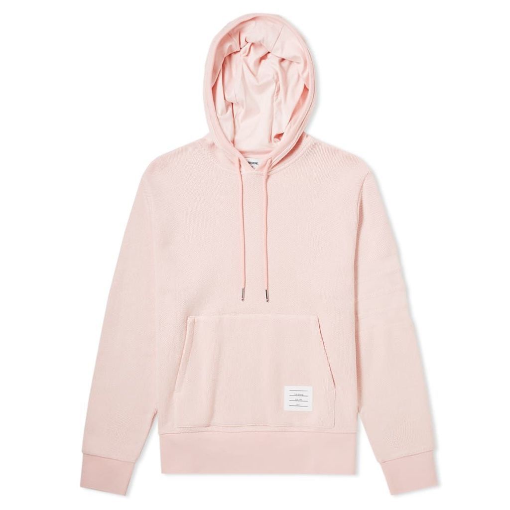 Thom Browne 4 Bar Pique Pullover Hoody Light Pink
