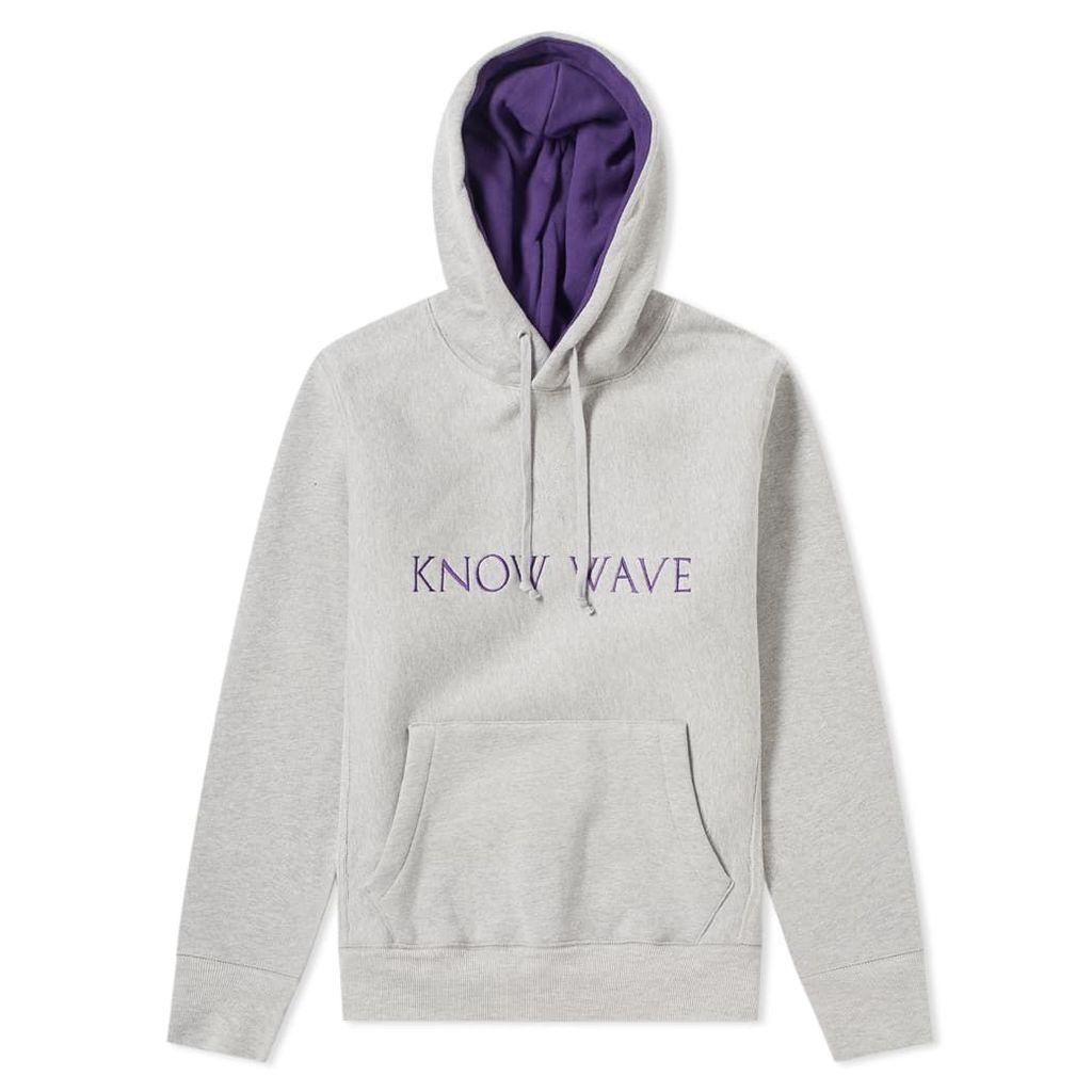 Know Wave Imprint Logo Hoody Heather Grey & Purple