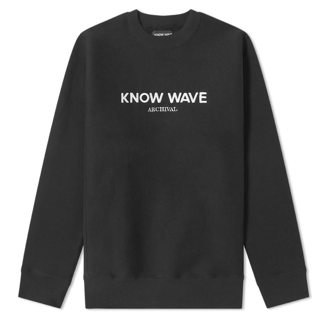 Know Wave Archival Crew Sweat Black
