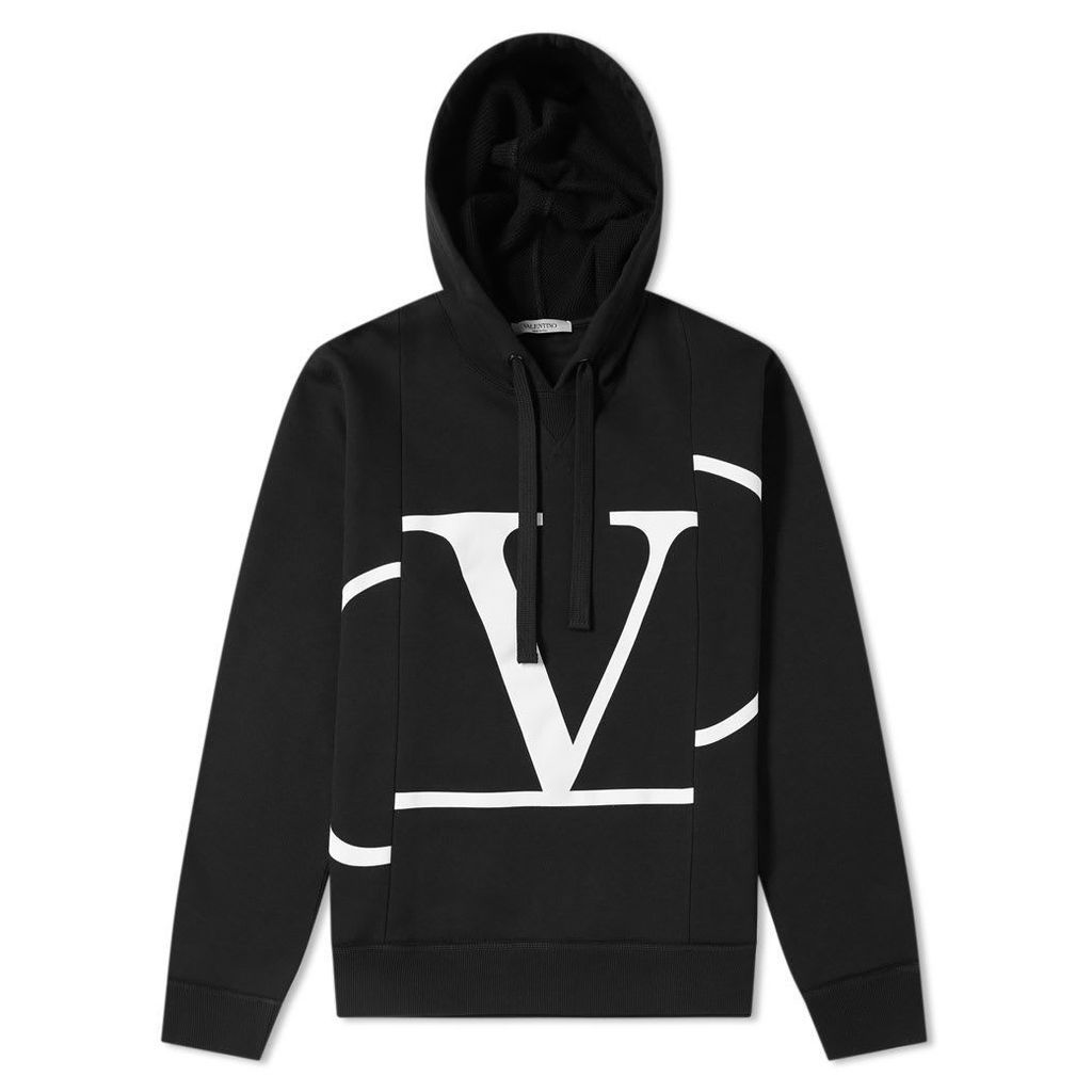 Valentino Constructed V logo Popover Hoody Black & White