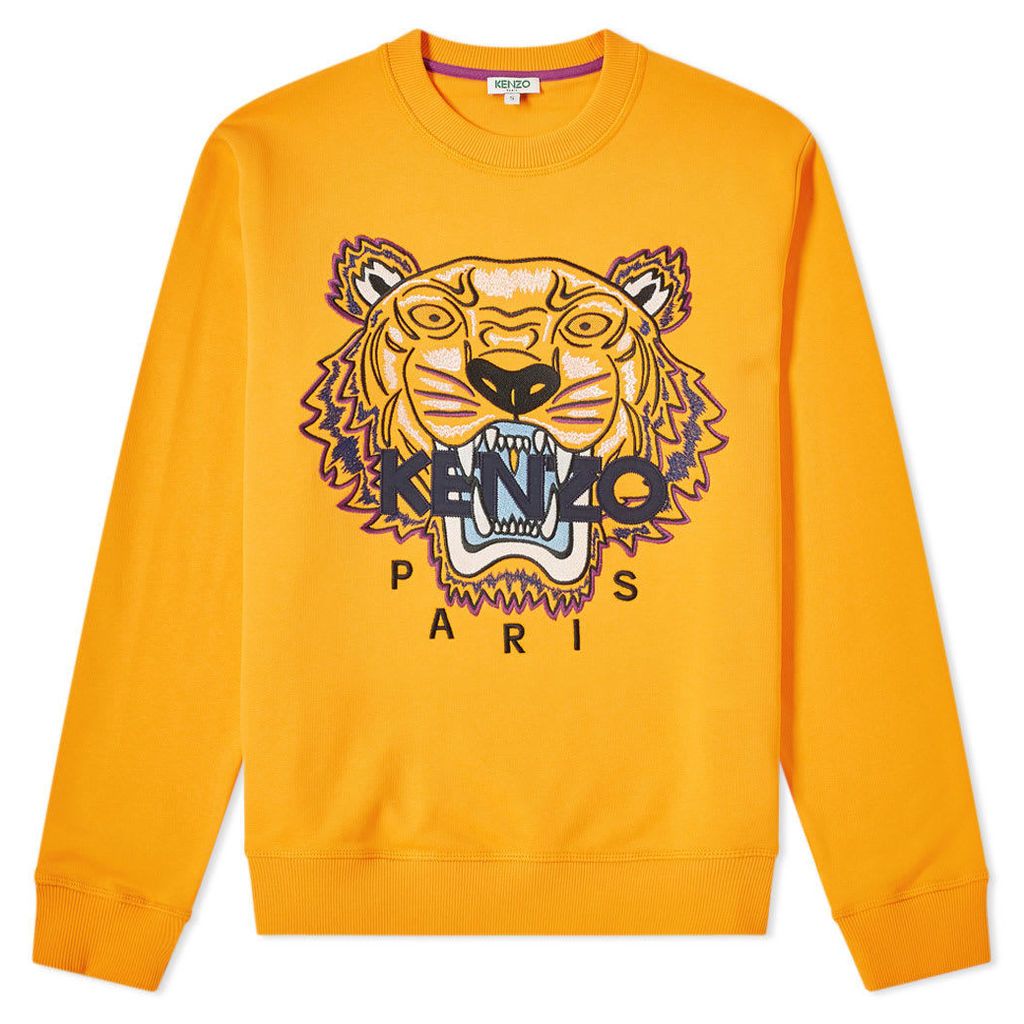 Kenzo Embroidered Tiger Crew Sweat Medium Orange